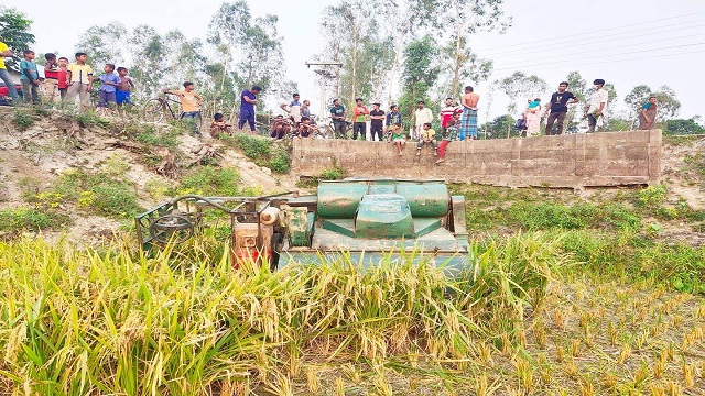 গাইবান্ধায় ধান মাড়াই মেশিন চাপায় চালক নিহত