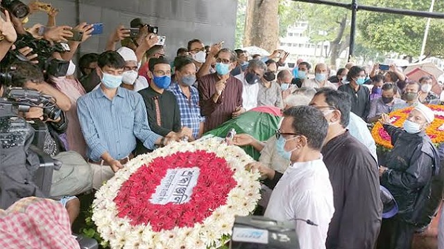 কেন্দ্রীয় শহীদ মিনারে ফকির আলমগীরকে শেষ শ্রদ্ধা