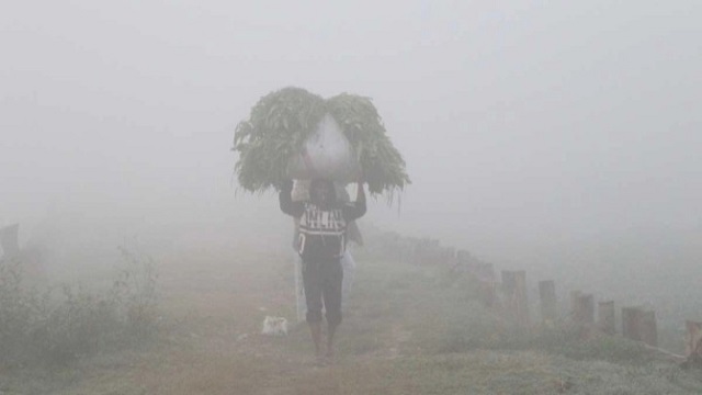 শীত ও বৃষ্টিতে বিপর্যস্ত জনজীবন